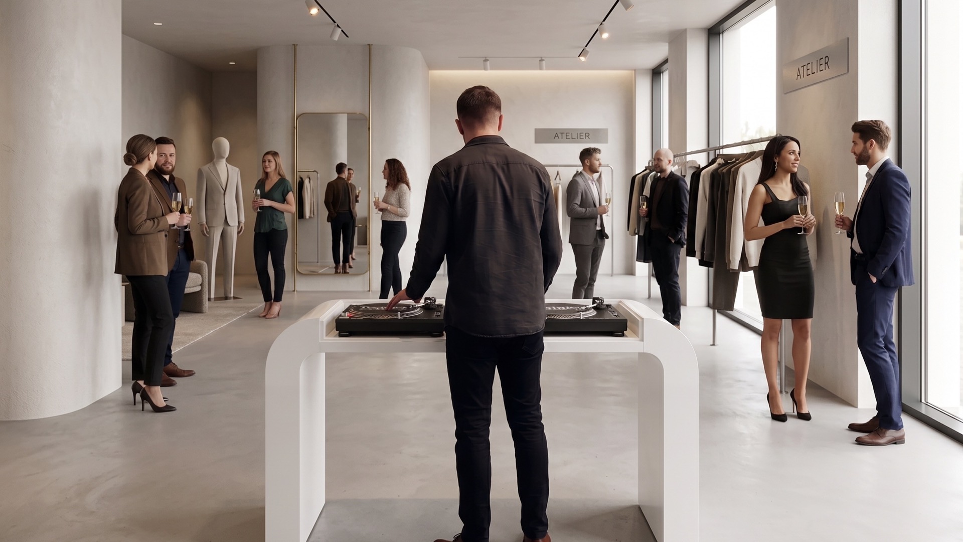 Cabina MÖDEK EVOLUTION abierta en una boutique