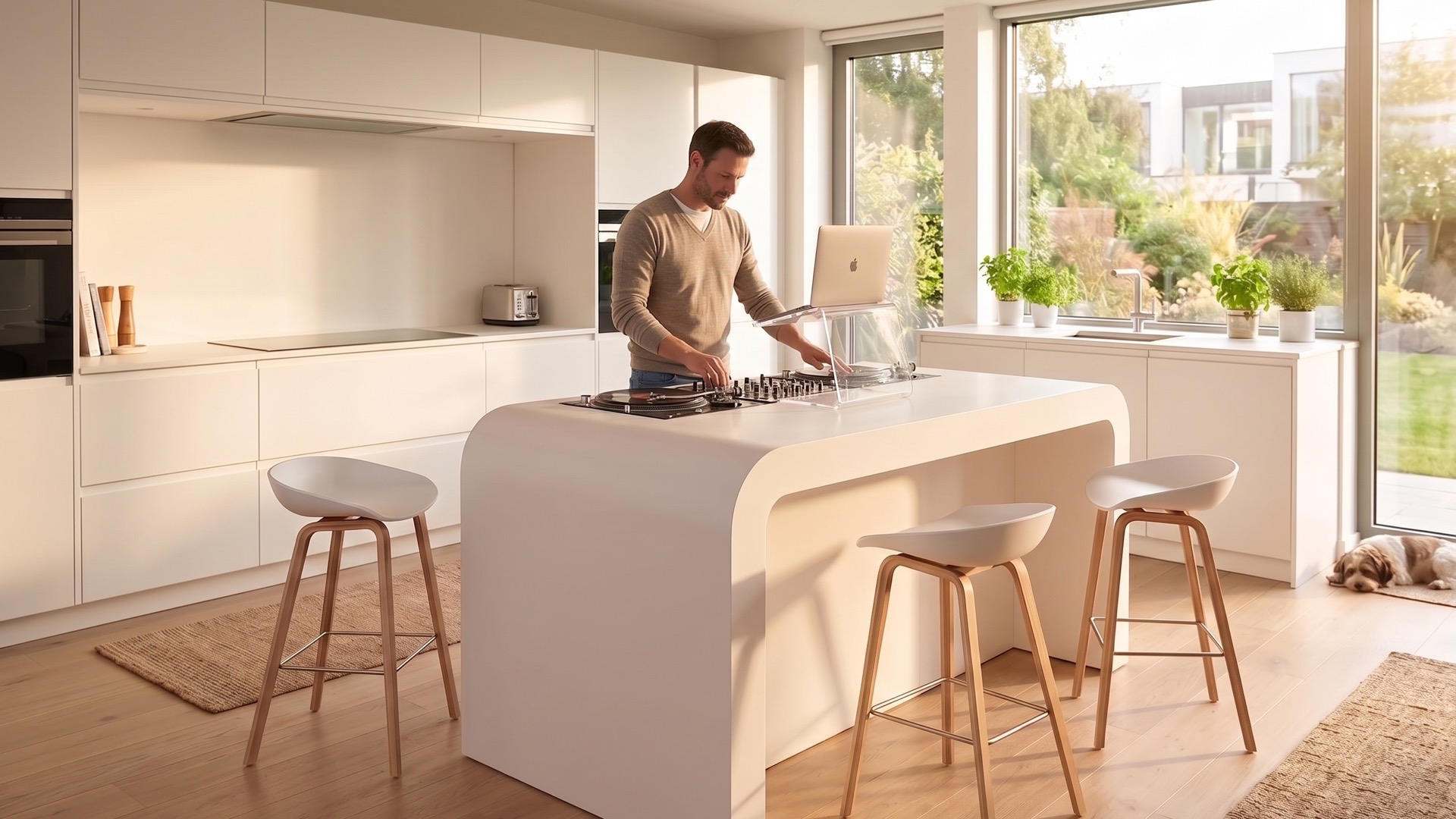 Cabina MÖDEK EVOLUTION abierta en una cocina